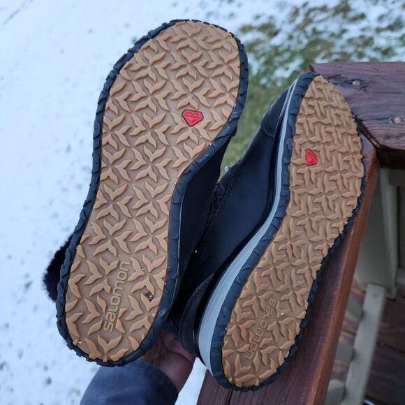Salomon Womens Winter Boots Size 5 Gray Black Climashield Lined Outdoor 643001 - Picture 9 of 11